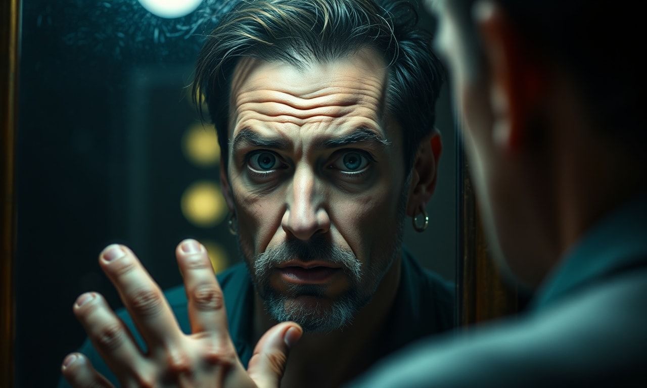 虚言癖のある男性の心理を表現したイメージ