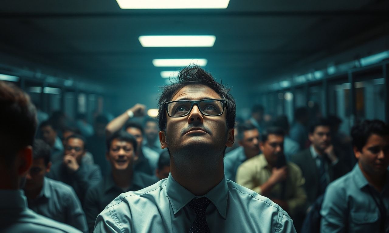 マウントをとる人物