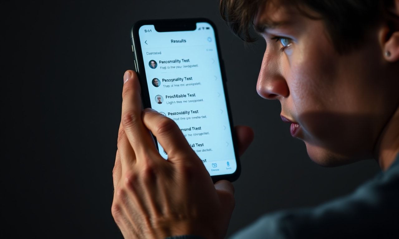 MBTIと性格診断を調べる様子
