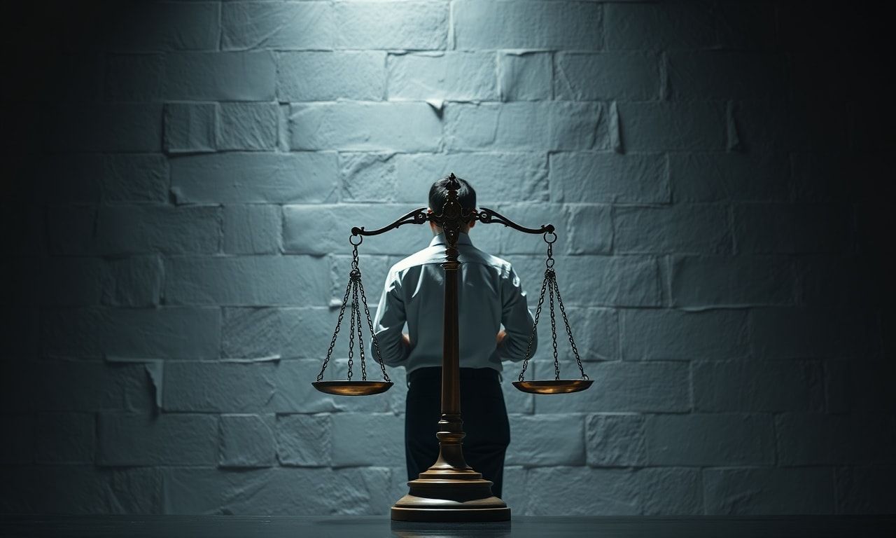 法律と嘘に悩む人