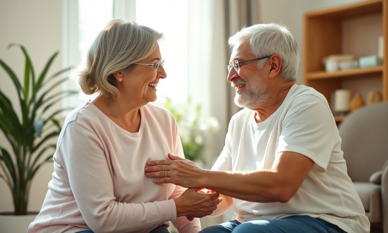 介護者と患者の温かいコミュニケーション