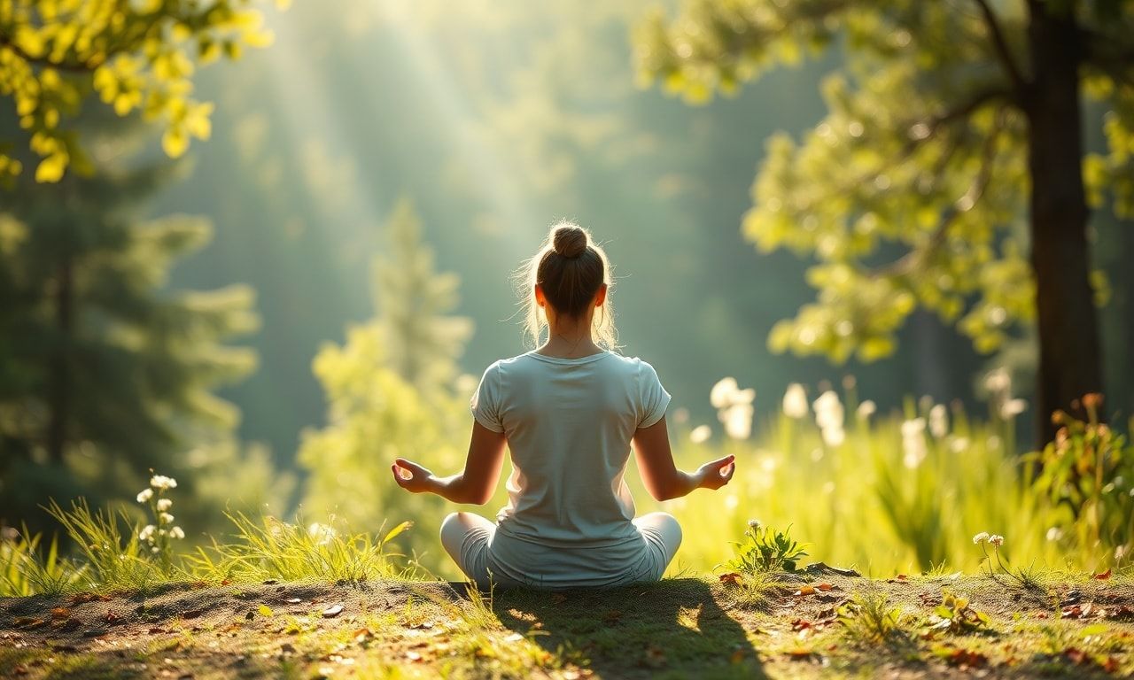 穏やかな自然の中で自分自身と向き合う様子