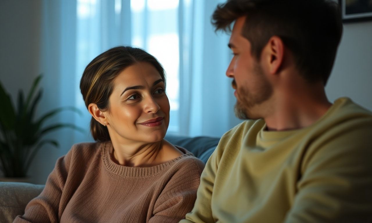 穏やかに友人の話を聞く人のイメージ