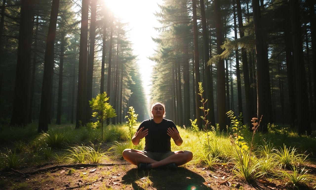 穏やかに自分を見つめるイメージ画像
