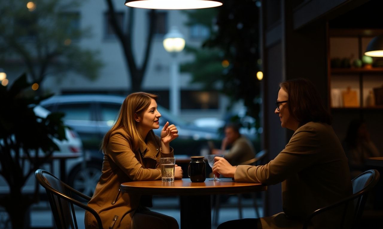 落ち着いた会話の風景