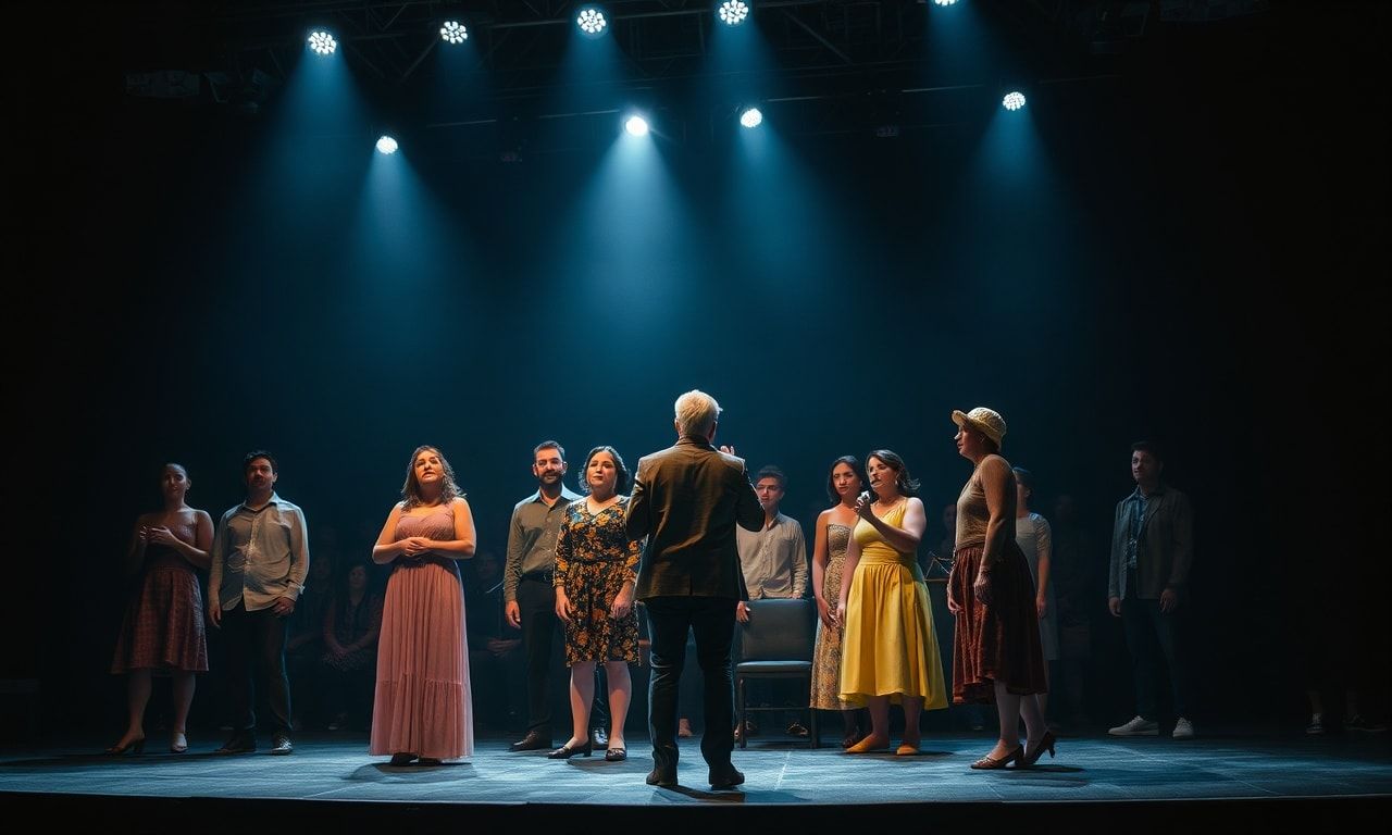 舞台上のキャストの様子