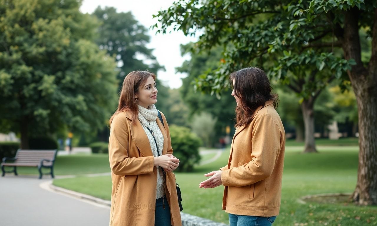 穏やかな対話をする二人の様子