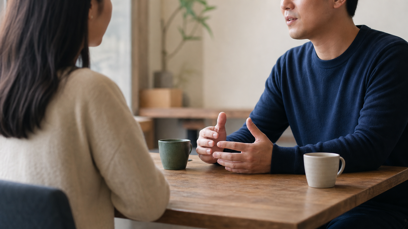 虚言癖と言われた後に相手へ誠実に謝り信頼を戻す対話のイメージ