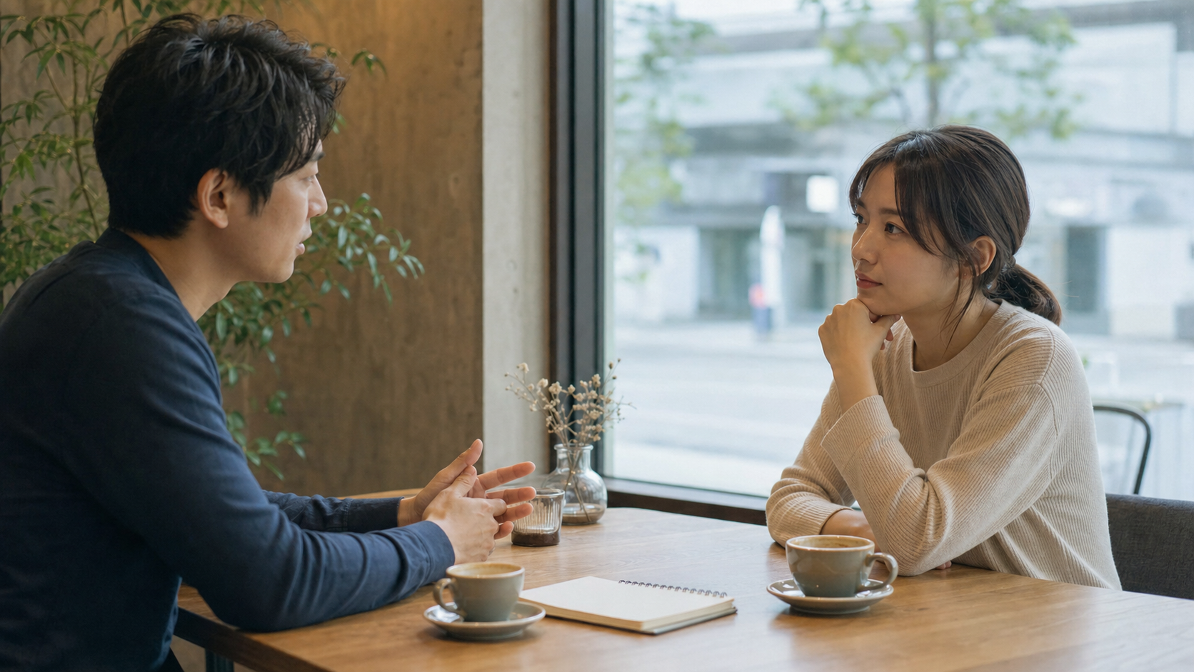 虚言癖の恋愛を続ける条件について冷静に話し合うイメージ