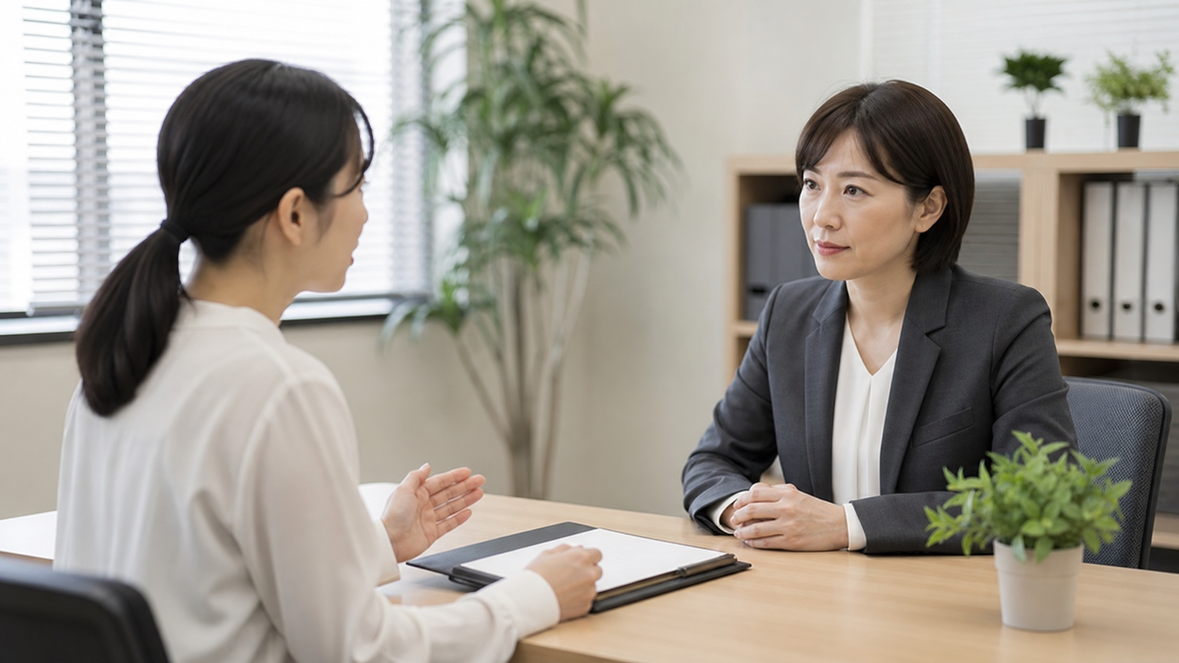 人事へ相談する前に状況を整理する面談風景