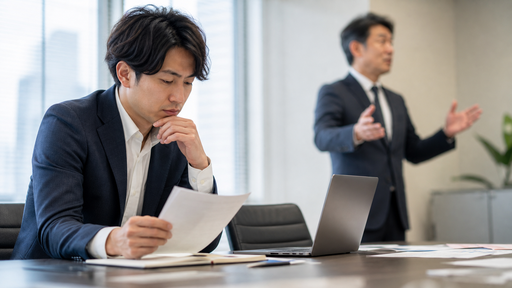 虚言癖の上司への対処法を考える会社員