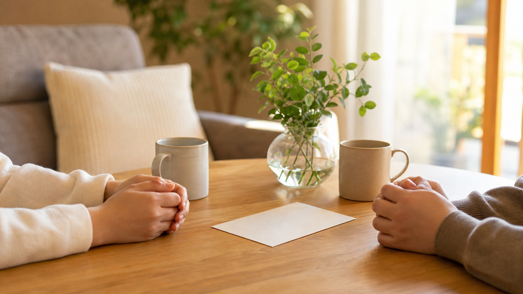 親の影響を責めるだけでなく落ち着いて向き合う場面