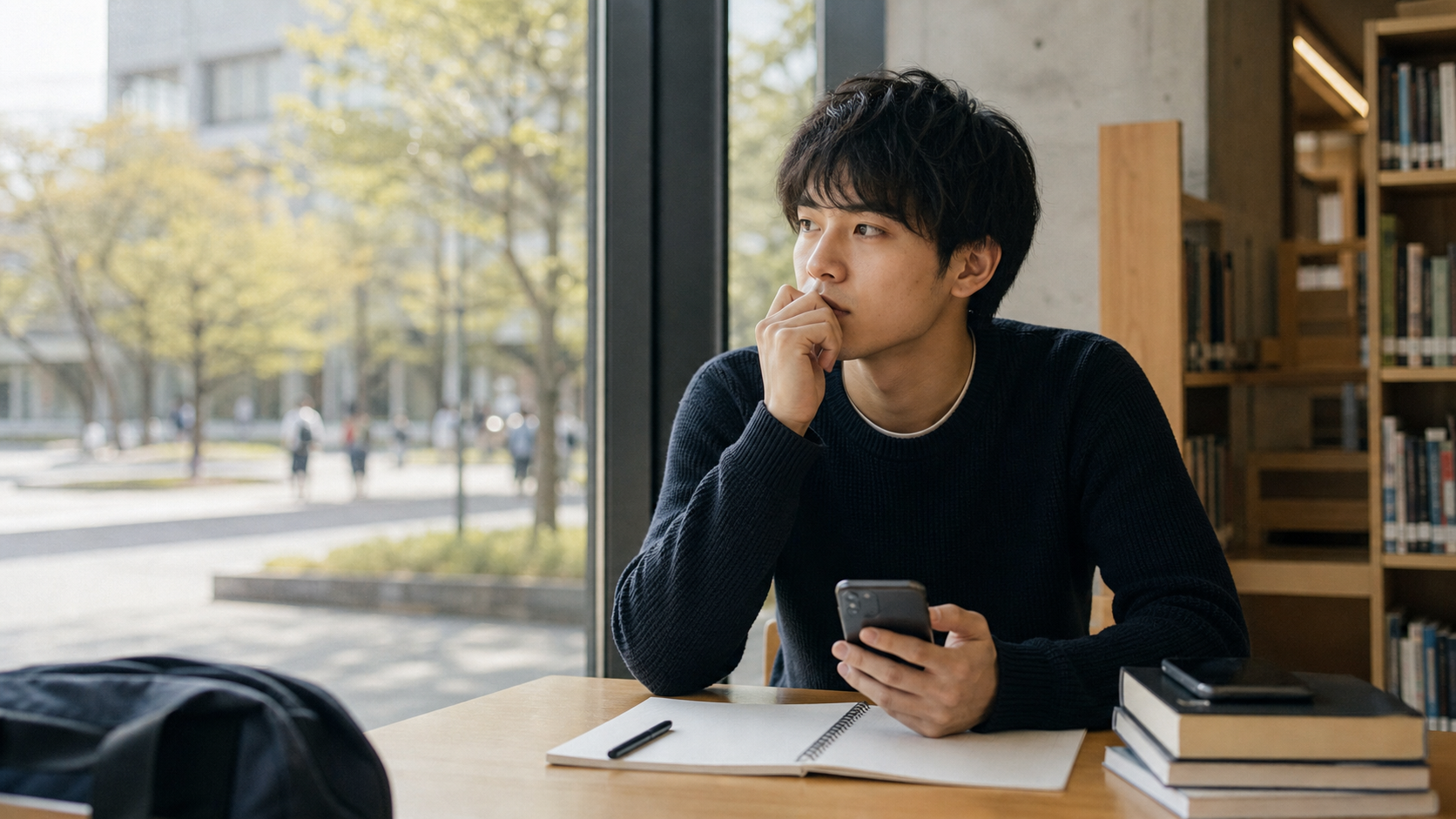 大学生の虚言癖について悩む学生のイメージ