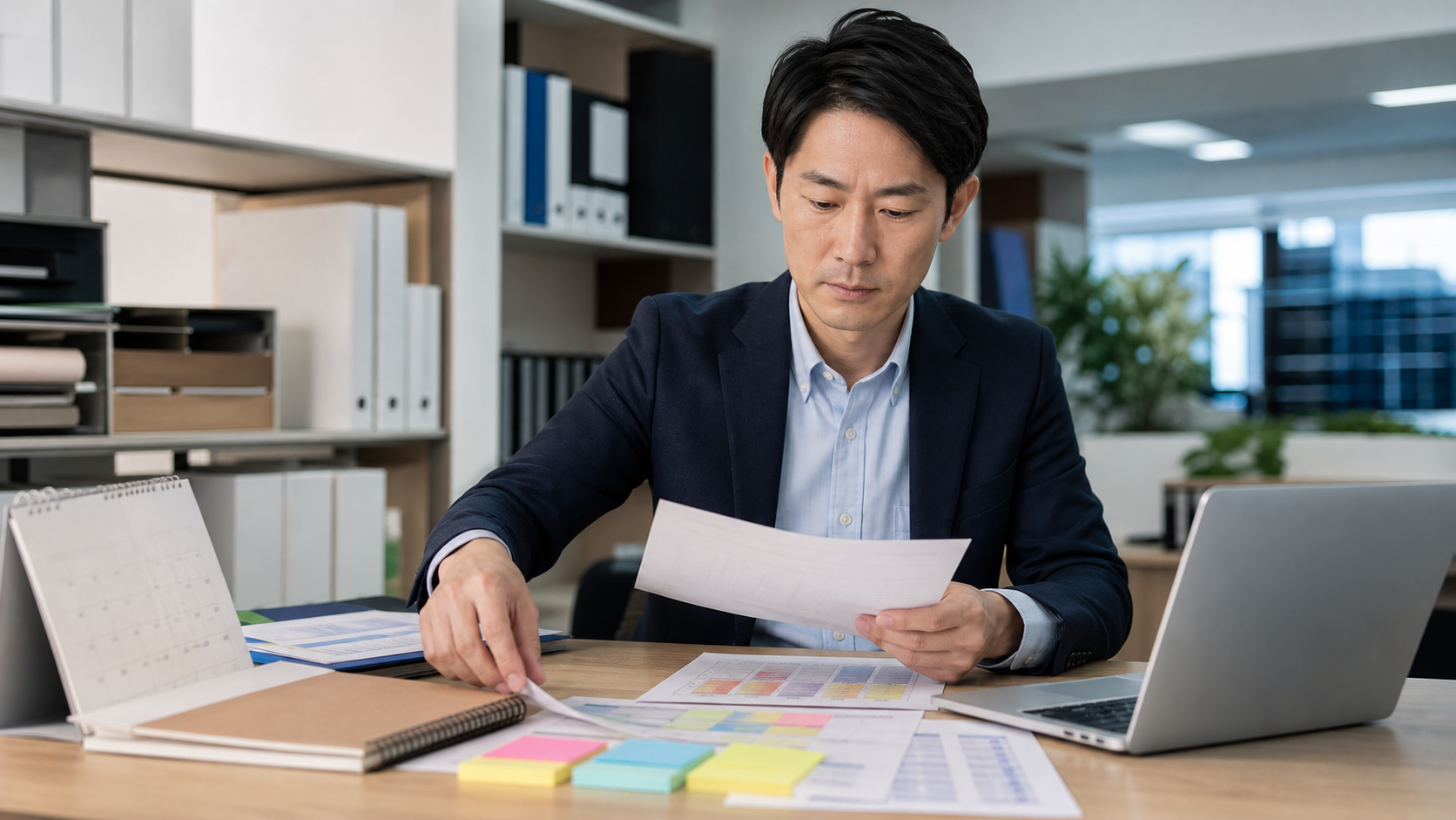 職場の虚言癖に関する記録や資料を整理する上司
