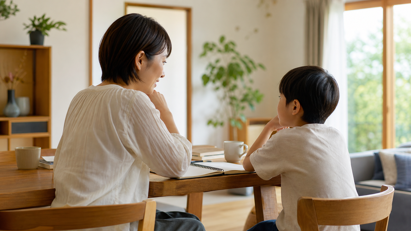 虚言癖と家庭環境の関係を親子の会話で見直す場面