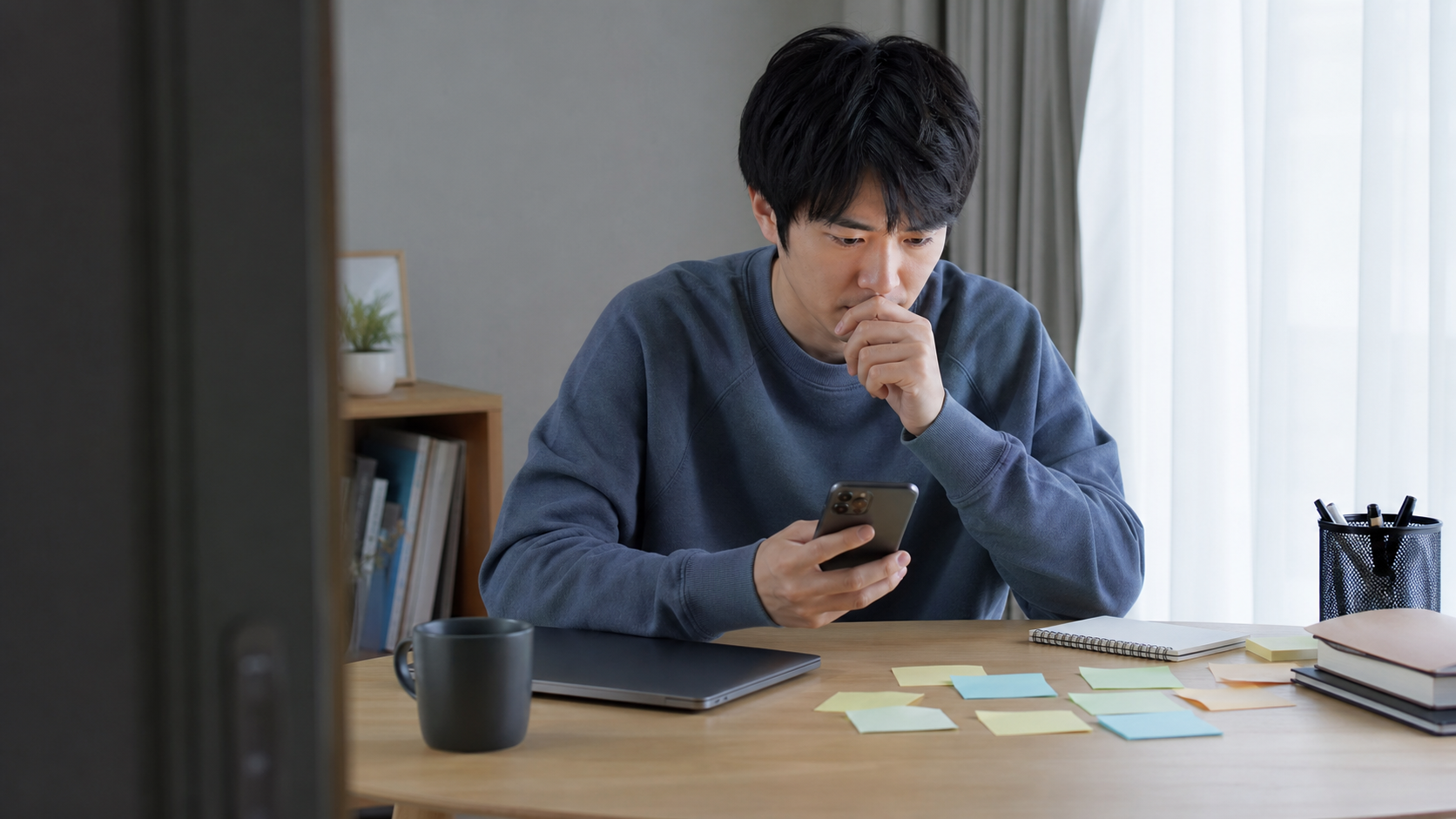 怒られる恐怖から嘘をつく前に迷っている人のイメージ