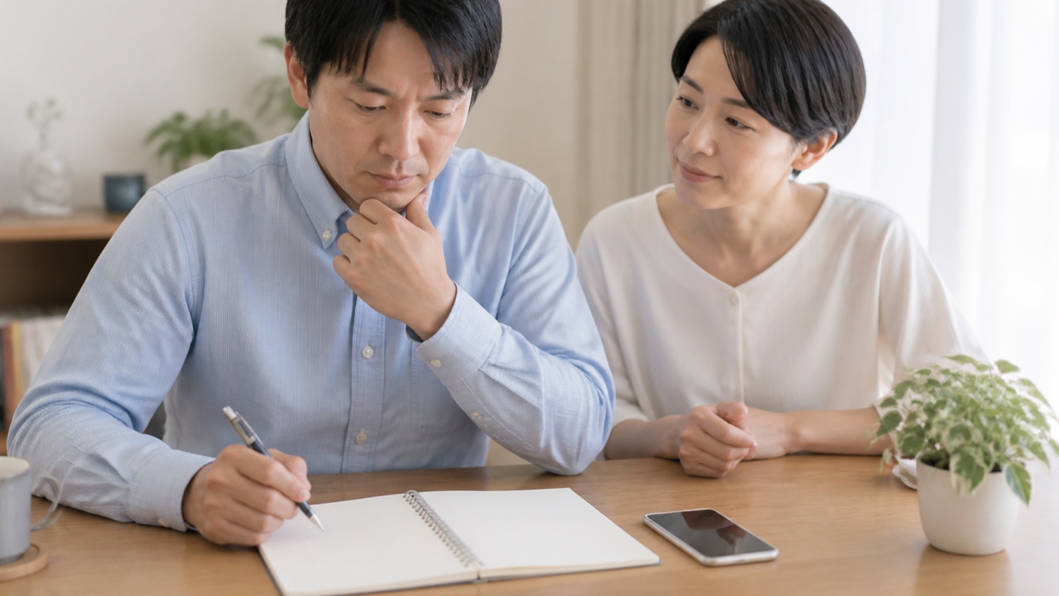 統合失調症の相談前に状況を記録する家族