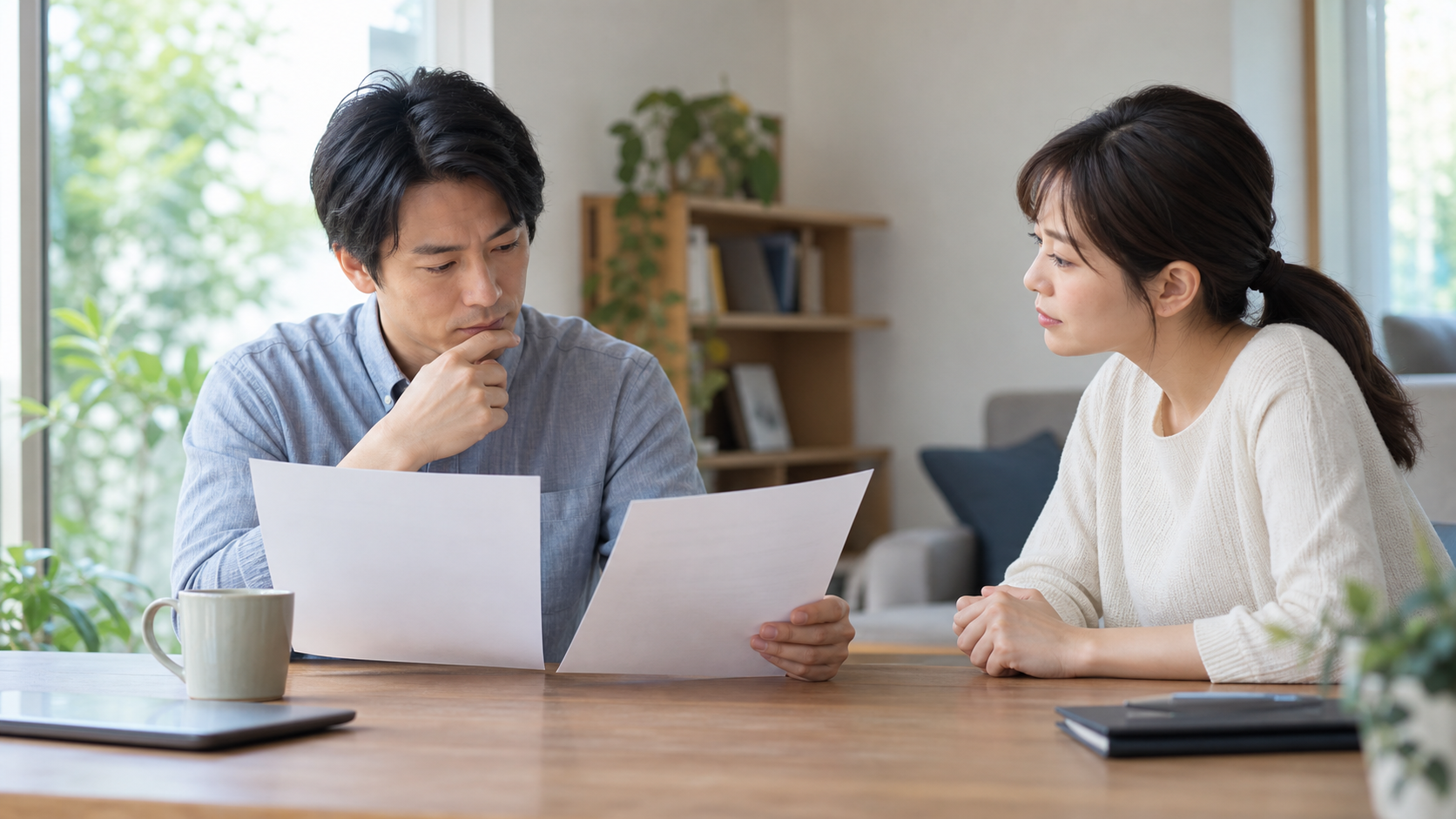 虚言癖と決めつけず書類で事実を確認する男女