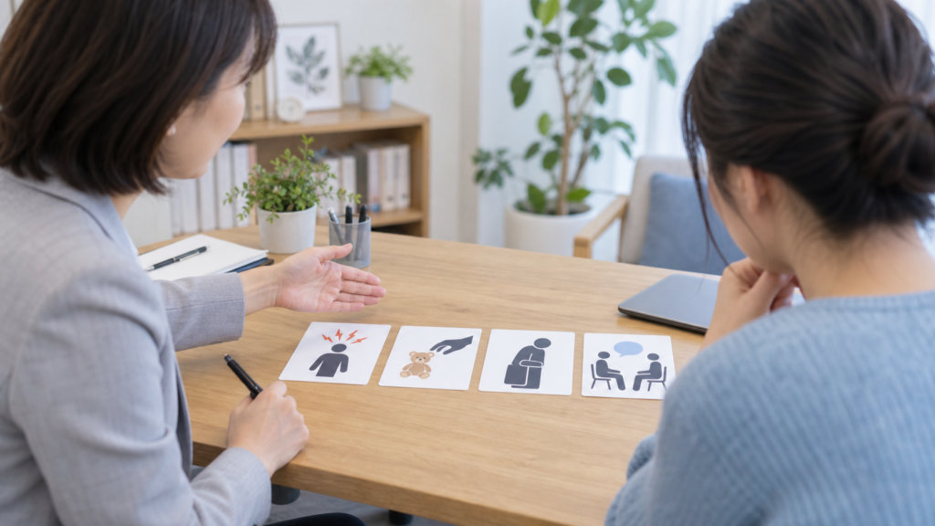 窃盗症と一般の盗み、虚言癖の違いを専門家と整理する様子