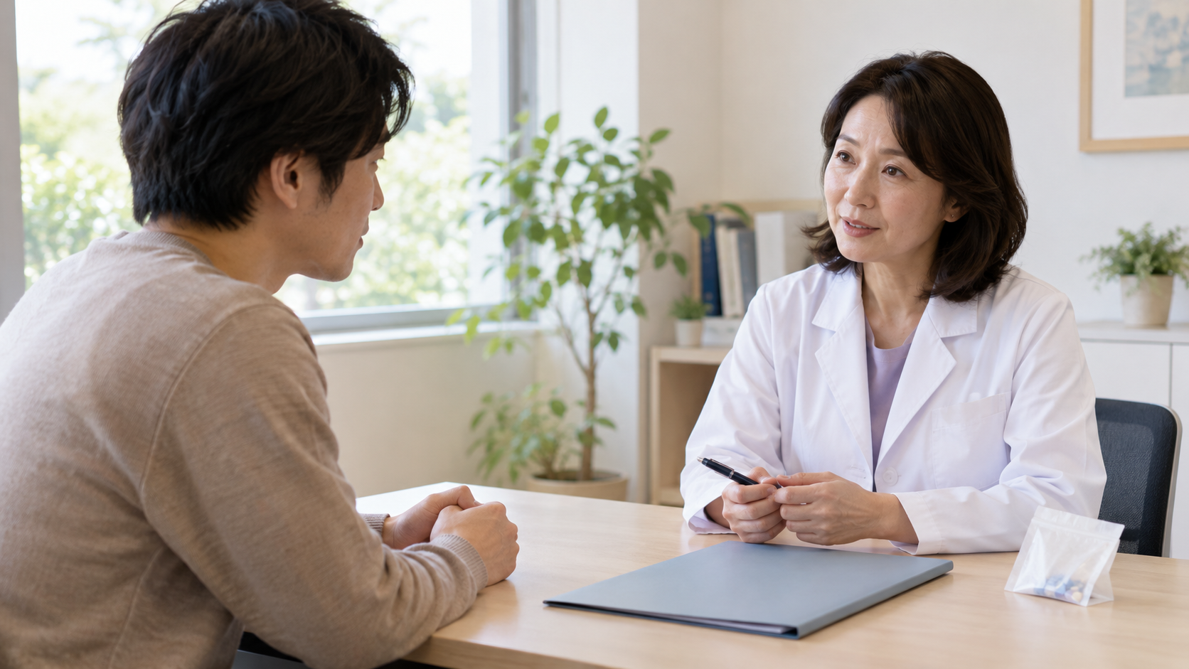 精神通院医療の利用について医師と相談する説明用イメージ