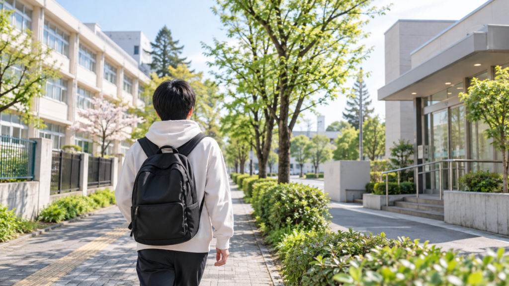 学校や地域の相談先へ向かう若者の生成イメージ