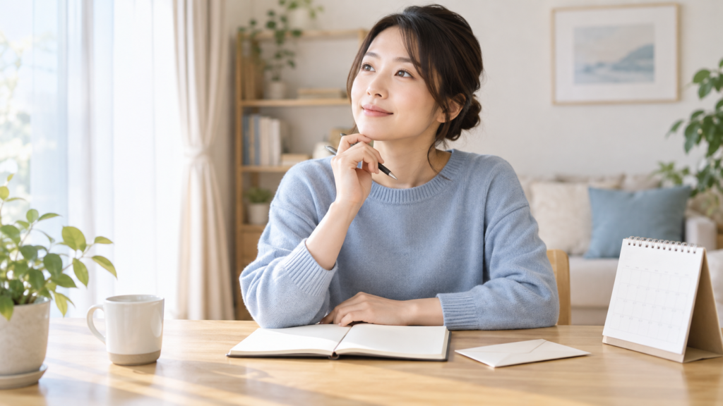 受検前に相談内容を整理するイメージ